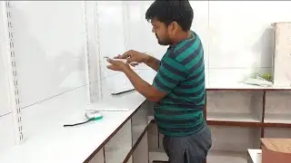 Dukan में ग्लास सेल्फ कैसे लगाए चैनल पर ||How to channel glass self fitting