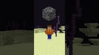 How to get bedrock in survival minecraft... #shorts