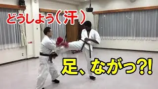 極真空手の後輩たちにスパーリングの相手を頼まれたww~見えない!!変則回し蹴り!?