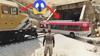 CAN YOU STOP THE TRAIN IN GTA 5? Crazy Experiments @RockstarGames #gaming #gta5 #pcgaming #foryou 