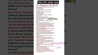 RRB NTPC Review 1st Shift 14 August 2025|RRB NTPC EXAM ANALYSIS Today|RRB NTPC EXAM ANALYSIS 2025#yt