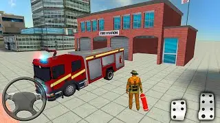 American FireFighter Truck Driving Simulator - Fire Truck Rescues 3D - Android Gameplay