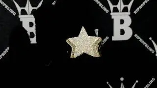 Star CZ 10K Yellow Gold Mens Ring | Solid Gold Hip Hop Jewelry