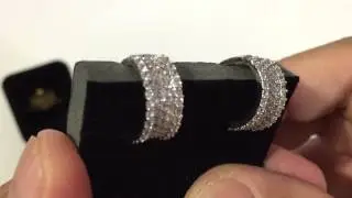 ORROUS & CO Legacy Collection 18k Gold Plated Cubic Zirconia Accent Hoop Earrings