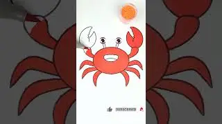 Cute crab❤️🦀❤️ Glitter Art 🎨 #glitter #glitterart #shorts #satisfying #crab