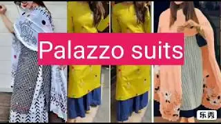 Palazzo suits for college girl || latest suits for summer