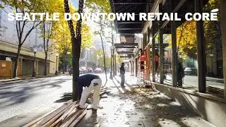 Seattle Downtown Retail Core Days Before Election Day 2020 | Walking Tour Seattle