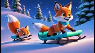 Seven Little Foxes Play in the Snow + More Nursery Rhymes & Kids Songs