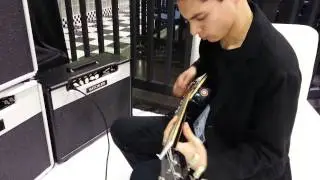 Daniel Macal at the Matchless booth.  NAMM 2014