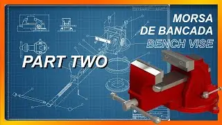 Solidworks 3D modeling Time-Lapse - Bench Vise - Part 2 of 3