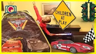 Disney Lightning McQueen & Jackson Storm Surprise Tent with Disney Cars Toys!