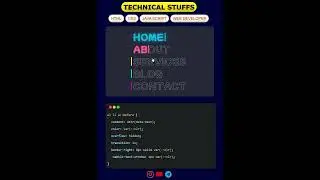 Creating a Menu with Hover Glow Effect using HTML and CSS | #trendingshorts  #css3code #coding