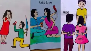 8 Deep meaning video about fake friends and fake love #youtubevideo #viral #drawing
