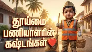 இந்த குட்டி சொல்வதை கேளுங்கள்…  நம்ம தெருக்கள் சுத்தமா இருக்குன்னா, இதான் காரணம் 😭💪#SanitationWorker