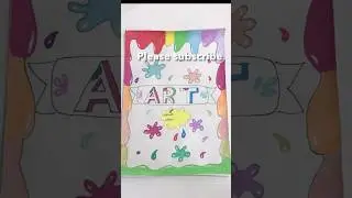 Easy Art book Front page design ideas #drawing #art #calligraphy #handwriting #shorts