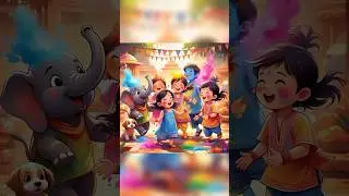 Holi hai #holi #holispecial #kidsholi #animeshorts #shortsfeed #shorts #trending