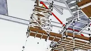 Scaffold Design 3D slung scaffold from structure - by jaztekdesign.com