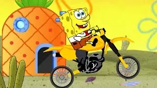 Y8 GAMES TO PLAY - SPONGEBOB BIKE Driving Y8 game 2016
