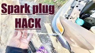 SPARK PLUG HACK! removal of spark plugs without magnet or tools! DIY