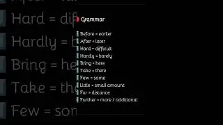 Easy English Grammar tips for everyone!#englishgrammar #englishshorts#foryoupage #youtube#viralshort