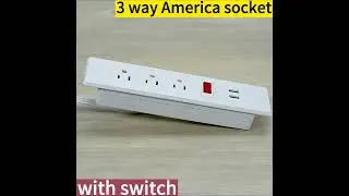 3 way America socket with switch Furniture desktop socket producer produces trader distributors inc