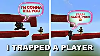 I Trapped a Player in Minecraft Using THIS Trick! 🤣 In bedwars Minecraft