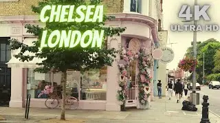 Sunday Walk on Chelsea, London | King's Rd, Sloane Square | 4K Walking Tour