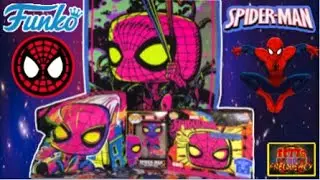 Spider-Man Funko POP! & Tee (Exclusive Marvel Black Light Funko Pops) |  Unboxing & Review