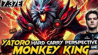 7.37E - Yatoro Monkey King Hard Carry - Dota 2 Pro Full Gameplay (no commentary) | guide #yatoro