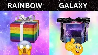 Choose Your Gift 🎁 Rainbow VS Galaxy gift challenge🌈 🌌 #youtube #chooseyourgift #wouldyourather #fun