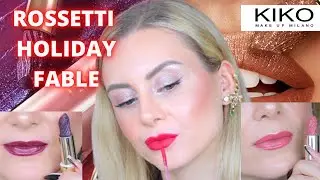 NUOVA COLLEZIONE KIKO HOLIDAY FABLE | TUTTI I ROSSETTI SWATCHES SU LABBRA #kiko #holidayfable