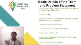 SIH 2023 Team:Quantum Quotients PS:Smart and Effective Real-time Management of Street Parking