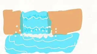 Waterfall Animation in Flipaclip Mobile #shorts