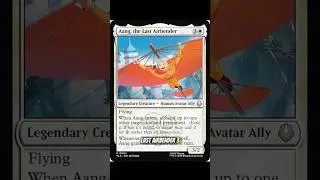 Aang, the Last Airbender - airbend - exile and recast for 2, lifelink with a lesson - MTG Avatar