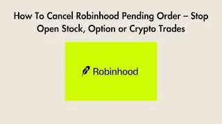 How To Cancel Robinhood Pending Order &ndash; Stop Open Stock, Option or Crypto Trades