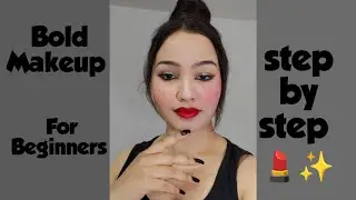 Bold Makeup step by step for beginners|wedding makeup|Party makeup|