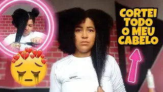 CORTEI TODO O MEU CABELO CACHEADO? 😭
