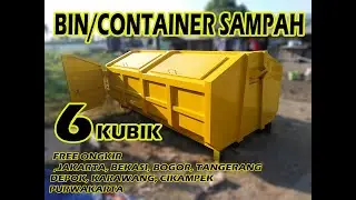 TERLARIS KONTAINER SAMPAH 6 KUBIK MODEL TERTUTUP MURAH