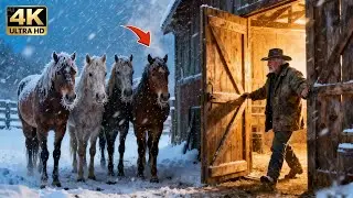 Cowboy Opened Door to Five Freezing Horses — What They Carried Will Make You Cry