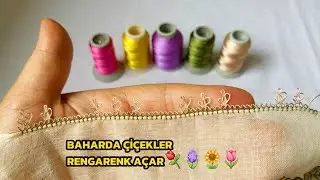Baharda Çiçekler Rengarenk Açar/Tam Bir Bahar Modeli #iğneoyası