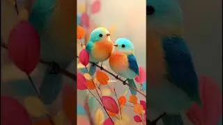 Flower Branch Pair &mdash; #couplebirds #naturecute #flowerworld #happymood #iqgmedia