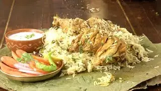 Butta Biryani (బుట్ట బిర్యానీ) - Chicken Butta Biryani Making in Telugu - Teluguruchi