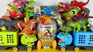 ASMR Satisfying Unboxing Jurassic World Rebirth T-rex Indominus Rex Stego Raptor Dragon Dino Trucks