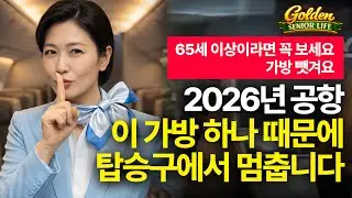 65세 이상이면 꼭 보세요. 2026년 공항 이 가방 하나 때문에 탑승구에서 멈춥니다.