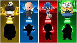 Kung Fu Panda 🆚 Baby Boss 🆚 Sonic 🆚 Minions | Tiles Hop EDM Rush!
