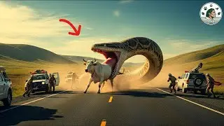Rescue Team Saves White Bull From Python Ambush