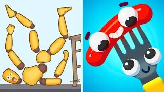 Fork N Sausage vs Ragdoll Break &mdash; All Levels Gameplay Android, iOS