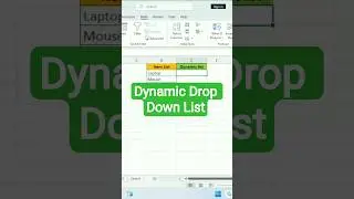 How to Create Dynamic Dropdown List in Excel #Shorts #Excel #ShortsFeed #ExcelTips
