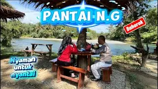 Pantai N.G yang nyaman dan seru buat nyantai di Bahorok.