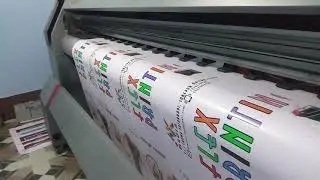 Flex banner printing / konica minolta 512 head / colour jet neptune